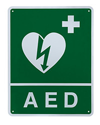 ZOLL ILCOR Flush Wall Sign (AED) – for ZOLL AED 3, ZOLL AED 3 BLS, Resuscitation Equipment Accessory