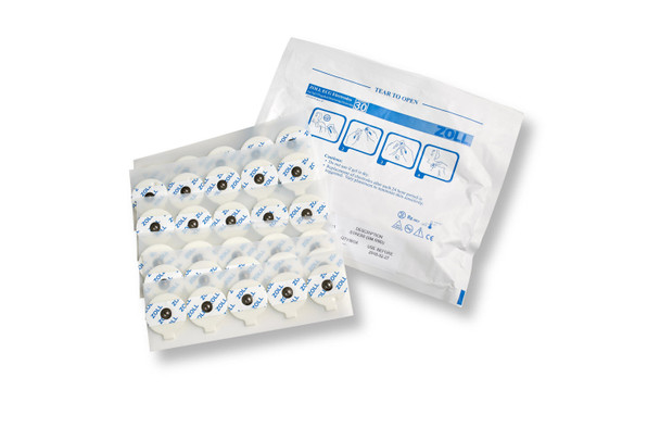ZOLL ECG Small 1.5" Round Electrodes, 6 Strips of 5 Per Pouch/600 Per Case – for E Series, R Series