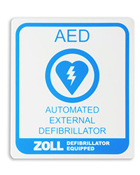 ZOLL AED Window/Wall Decal – for AED Plus, ZOLL AED 3, 10 per Pack, Resuscitation Equipment Accessory