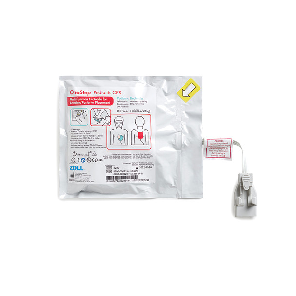 ZOLL OneStep Pediatric CPR Electrode, 8/Case – for R Series, X Series, 8 per Case, OneStep Electrode System