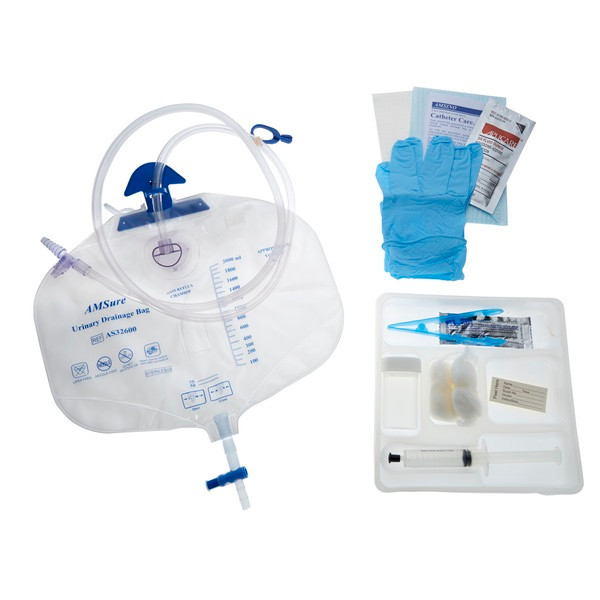 AMSure Add-A-Foley Catheter Trays – Packaged 10 per case – 2 Configurations – Genuine Amsino Supply