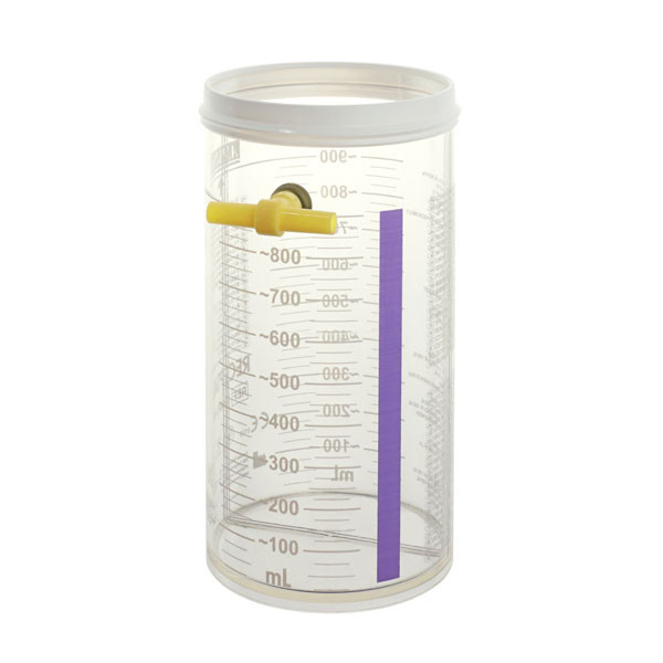 RECEPTAL Reusable Suction Canisters – Packaged 8 per case – 3 Configurations – For Waste fluid collection