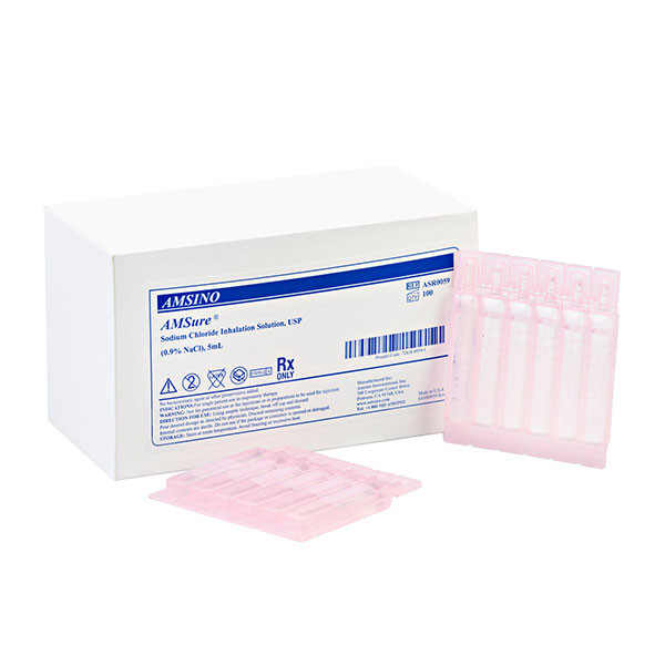 AMSure Sodium Chloride Inhalation Solution 0.9% Unit Dose Vials – Packaged 144 per case – 3 Configurations