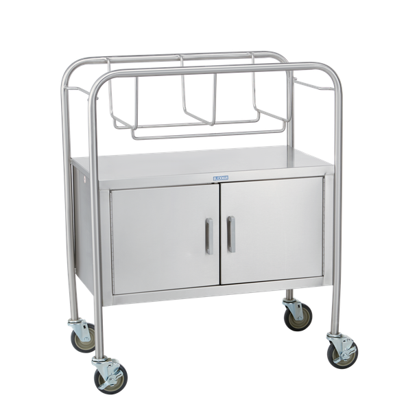 Blickman Bassinet with Closed Cabinet – 31 in W x 38 1/2 in H x 17 3/4 in D – with Storage Below – Steel Build