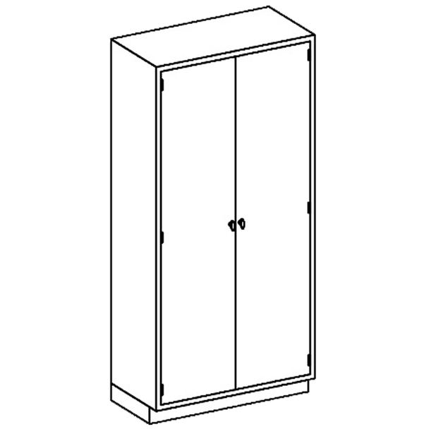 Blickman Medical Supply High Cabinet - Double Door – 35 in W x 84 in H x 18 in D – for Clinical Supply Storage