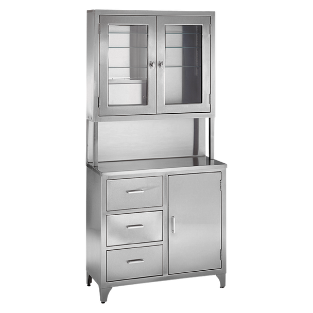 Blickman Kennedy Medical Storage Cabinet – 36 in W x 76 1/2 in H x 16 in D – Stainless Steel Construction