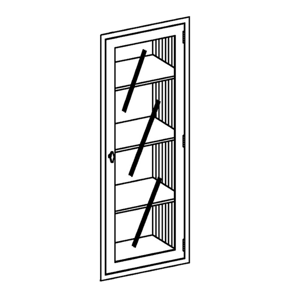 Blickman Medical Supply Cabinet – 24 1/8 in W x 60 in H x 18 in D – Stainless Steel Construction – Steel Build
