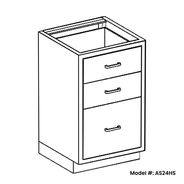 Blickman Single Base Medical Supply Cabinet – 24 1/8 in W x 35 3/4 in H x 22 in D – Medical Grade Casework