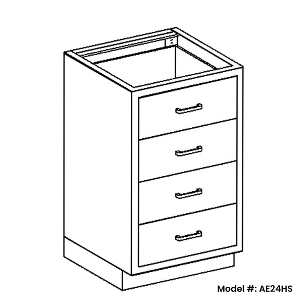 Blickman Single Base Medical Supply Cabinet – 24 1/8 in W x 35 3/4 in H x 22 in D – Medical Grade Casework