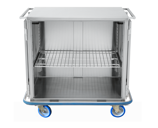 Blickman Multipurpose Case Cart – 42 in W x 40 1/2 in H x 29 in D – Fully Welded Stainless Steel – Steel Build