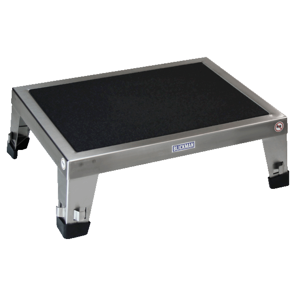 Blickman EZ Stacking Foot Stool – Stainless Steel Construction – for Exam and Operating Rooms – Steel Build