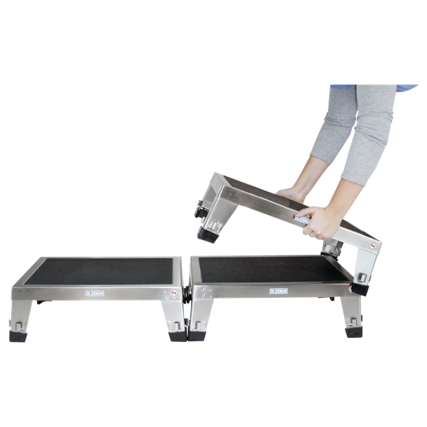 Blickman EZ Stacking Foot Stool – Stainless Steel Construction – for Exam and Operating Rooms – Steel Build