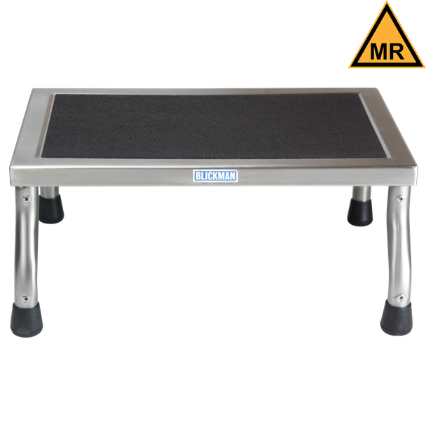 Blickman Kent Foot Stool – 18 in W x 8 in H x 12 in D – Stainless Steel Construction – Stable Step Platform