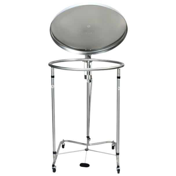 Blickman Stainless Steel Round Hamper – Stainless Steel Frame – for Soiled Linen Collection – Steel Build