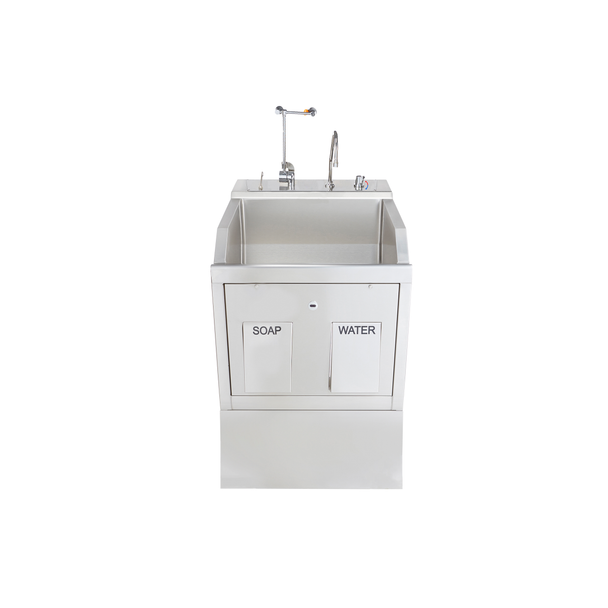 Blickman Lodi Scrub Sink (Single Station) – for Surgical Scrub Areas – Hands-Free Faucet Options – Steel Build