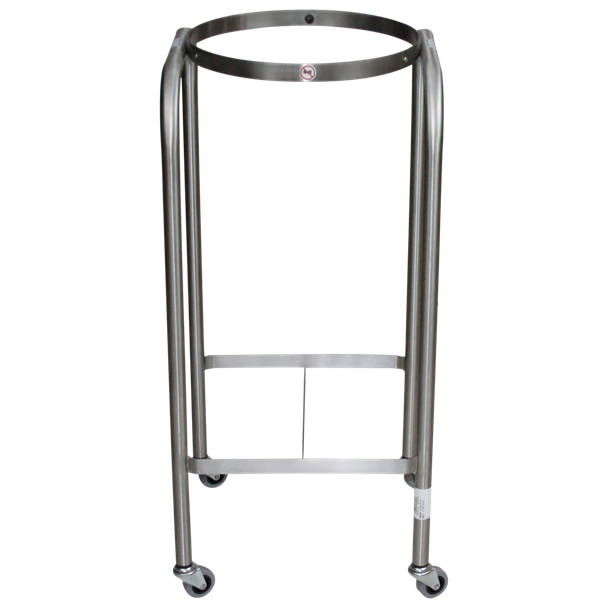 Blickman Single Basin Solution Stand – Stainless Steel Construction – Basin Ring Design – with Swivel Casters