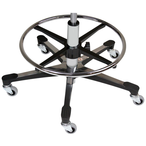 Blickman Deluxe Exam Stool – Height Adjustable Seat – Vinyl Upholstered Seat – for Exam and Procedure Rooms