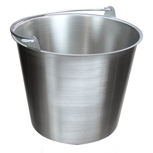 Blickman Kickbucket Pail (13 Qt.) – 11 1/2 in Diameter – Basin Ring Design – with Swivel Casters – Steel Build