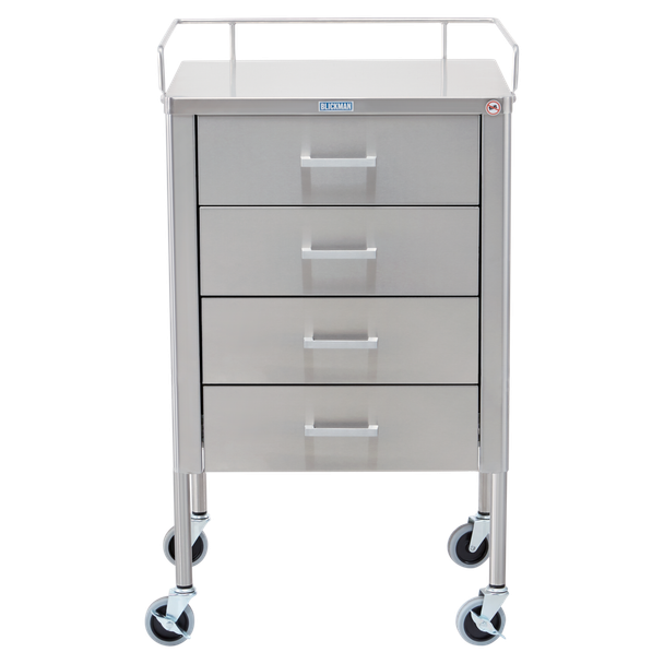Blickman Medical Utility Table – 20 in W x 34 in H x 16 in D – Stainless Steel Construction – Steel Build