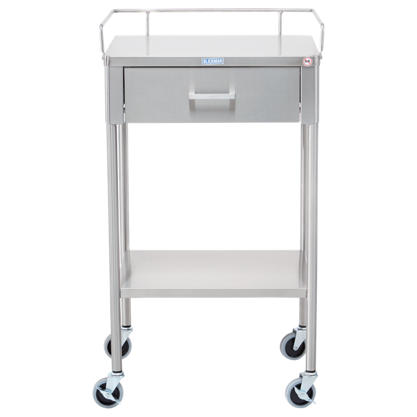 Blickman Medical Utility Table – 20 in W x 34 in H x 16 in D – Stainless Steel Construction – Steel Build
