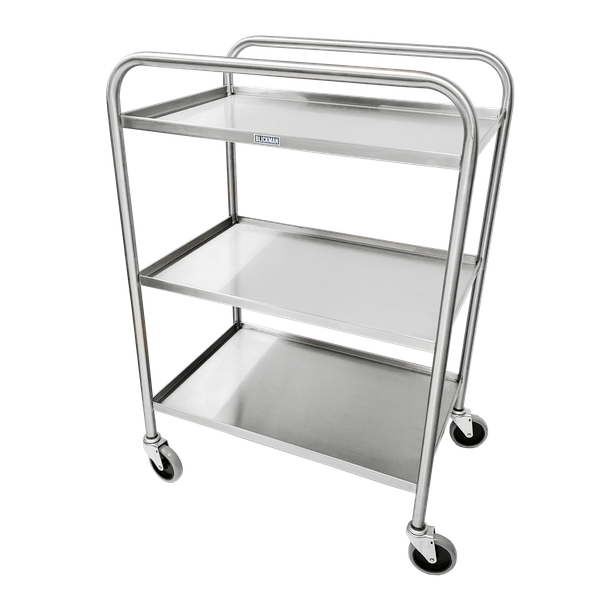 Blickman Medium Duty Utility Cart with Side Rails – 27 1/2 in W x 40 in H – with Swivel Casters – Steel Build