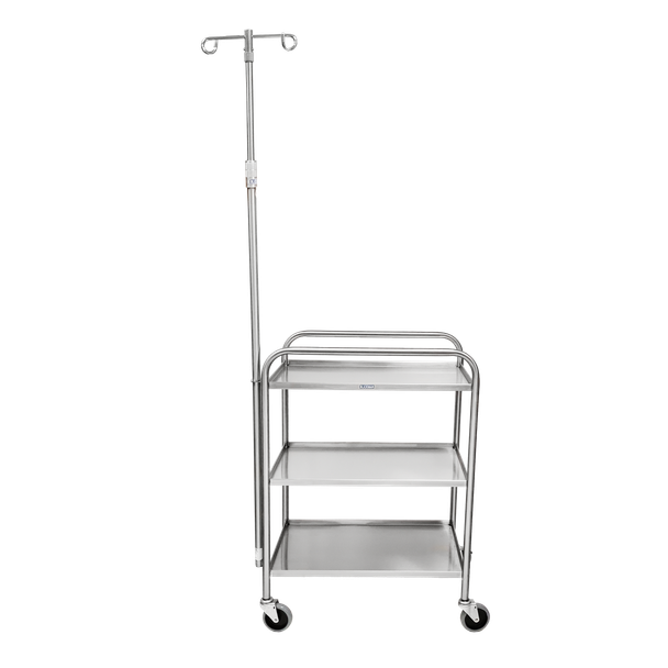Blickman Medium Duty Utility Cart with Side Rails – 27 1/2 in W x 40 in H – with Swivel Casters – Steel Build