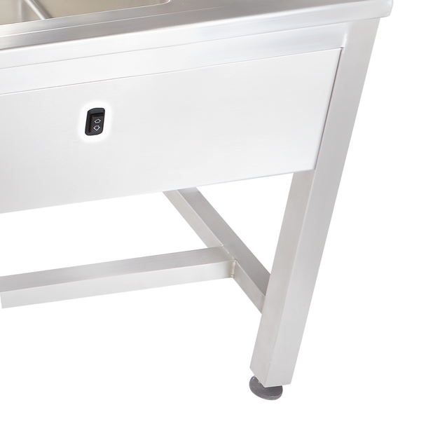 Blickman Hydraulic Decontamination Station – 116 in W x 26 1/2 in D – Deep Basin Work Sinks – Steel Build