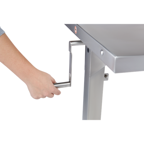Blickman Georgetown Medical Table – Stainless Steel Construction – Lower Shelf and H-Brace – Steel Build