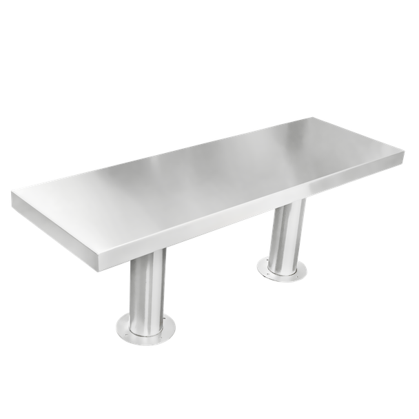 Blickman Mounted Gowning Bench – 48 in W x 16 in D – for Clinical Use – Medical Grade Equipment – Steel Build
