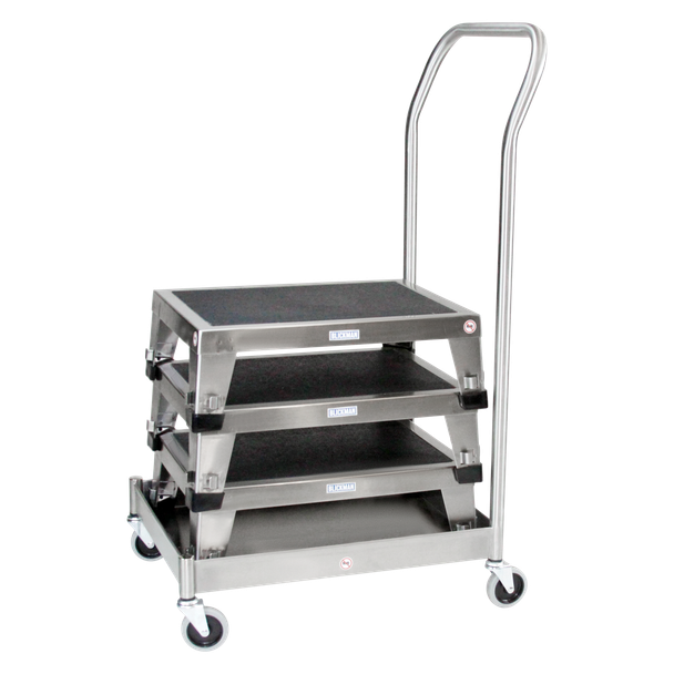 Blickman EZ Stacking Stool Dolly – Stainless Steel Construction – for Exam and Operating Rooms – Steel Build