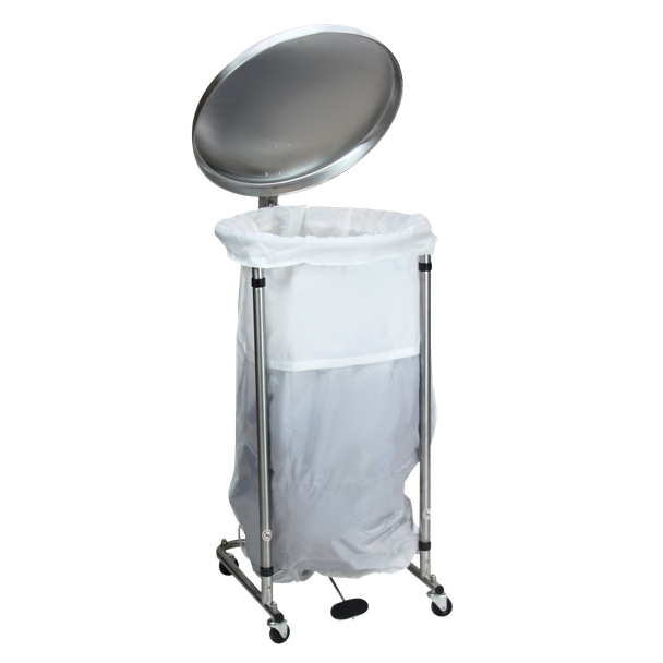 Blickman Nylon Hamper Bag – 18 in Diameter – Stainless Steel Frame – for Soiled Linen Collection – Steel Build