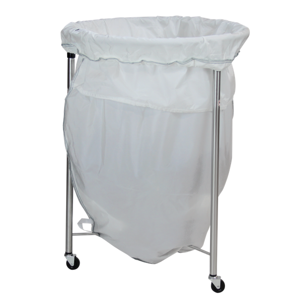 Blickman Nylon Hamper Bag – 18 in Diameter – Stainless Steel Frame – for Soiled Linen Collection – Steel Build