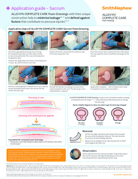 Smith & Nephew ALLEVYN COMPLETE CARE Silicone Foam Dressing – 11 Configurations – Sizes 3" x 3" to 6.7" x 6.8"