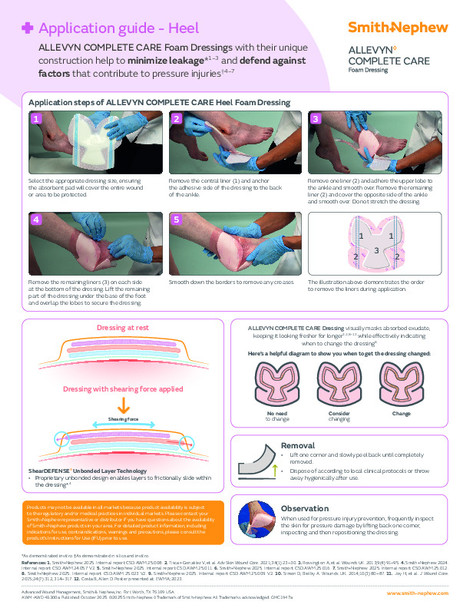 Smith & Nephew ALLEVYN COMPLETE CARE Silicone Foam Dressing – 11 Configurations – Sizes 3" x 3" to 6.7" x 6.8"