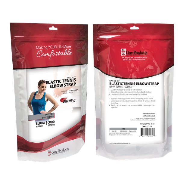 Core Products Swede-O Elastic Tennis Elbow Strap Support – Single Configuration – Size One Size