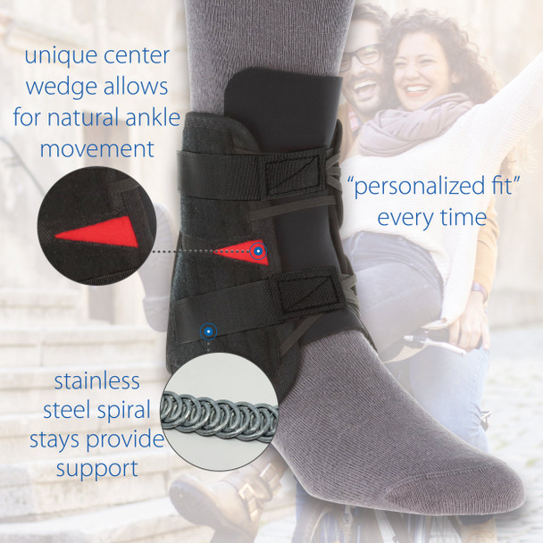 Core Products Swede-O PowerWrap Ankle Brace – 2 Configurations – Sizes Large to One Size – OEM Supply
