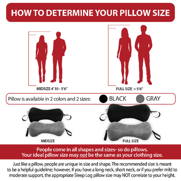 Core Products Sleep Log Chiropractic Bone Shaped Neck & Cervical Pillow - Lumbar Support – 2 Configurations