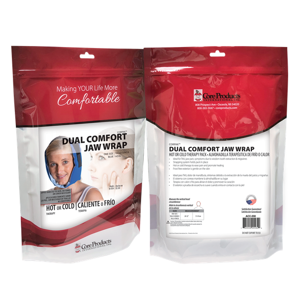 Core Products Dual Comfort CorPak Jaw Wrap Hot and Cold Therapy Pack – Single Configuration