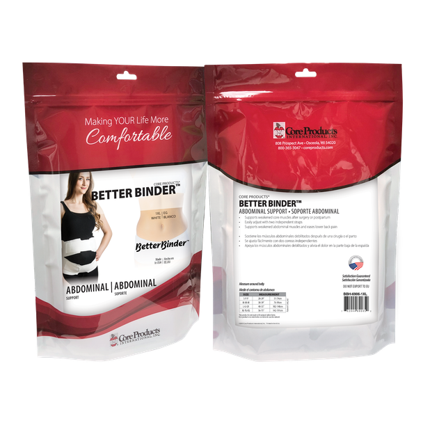 Core Products Better Binder Abdominal Support – 4 Configurations – Sizes Small to X Large – OEM Supply