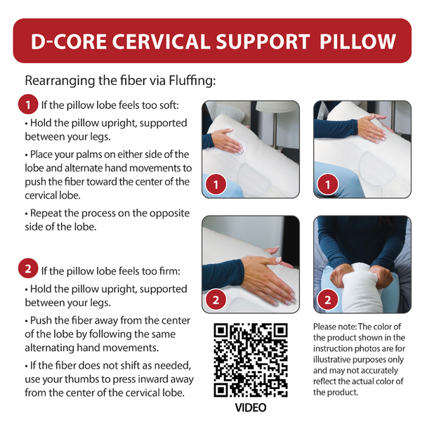 Core Products D-Core Cervical Support Pillow – 2 Configurations – OEM Supply – OEM – Professional Grade Supply