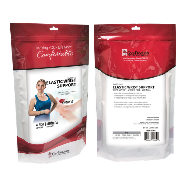 Core Products Swede-O Elastic Wrist Support Brace – Single Configuration – Size One Size – OEM Supply