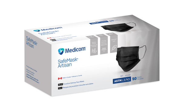 Medicom SafeMask Artisan Procedure Earloop Face Masks – 4 Configurations – ASTM Levels 2 and 3