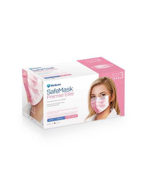 Medicom SafeMask Premier Elite Earloop Face Masks – 5 Configurations – ASTM Level 3 – Sold as 50/bx, 10 bx/cs