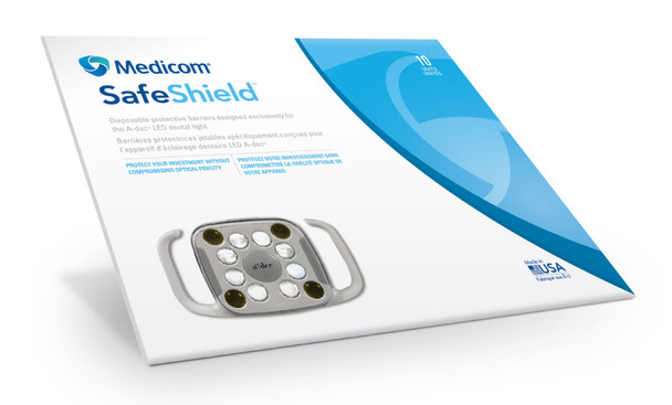 Medicom SafeShield Barrier Covers for A-dec LED Light – Single Configuration – Genuine Medicom Supply