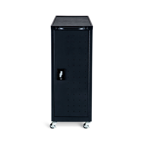 Luxor Secure Mobile 12-Device Laptop and Chromebook Charging Cart, Black Locking Design with AC Outlets