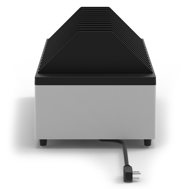 Luxor Open Desktop 12-Device Charging Station, White 23.6x11.8x10.9 in with AC Outlets Commercial Grade Build