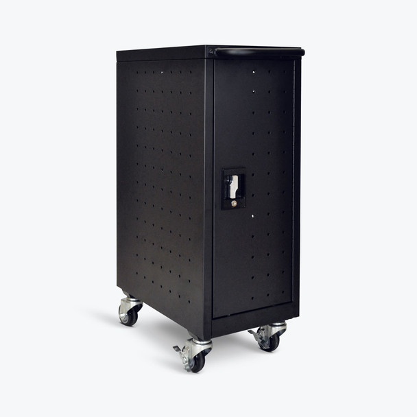 Luxor Secure Mobile 16-Device Chromebook and Tablet Charging Cart 12.125x20.25x34 in Rolling Casters