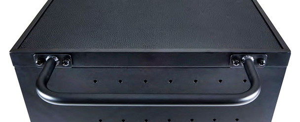 Luxor Secure Mobile 16-Device Chromebook and Tablet Charging Cart 12.125x20.25x34 in Rolling Casters