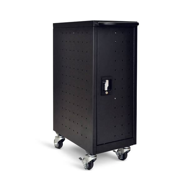 Luxor Secure Mobile 16-Device Chromebook and Tablet Charging Cart 12.125x20.25x34 in Rolling Casters