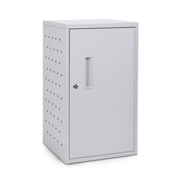 Luxor Secure Wall-Mount/Desktop 16-Device Chromebook and Tablet Vertical Charging Locker, Gray